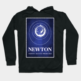 Sir Isaac Newton Gravity Projectile Rocket Science and Space Hoodie